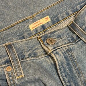 Levi's Light Blue Denim Wide Leg Jeans